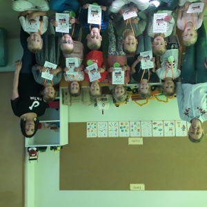 Na zdjęciu dzieci z grupy Liski świętują Dzień Przedszkolaka